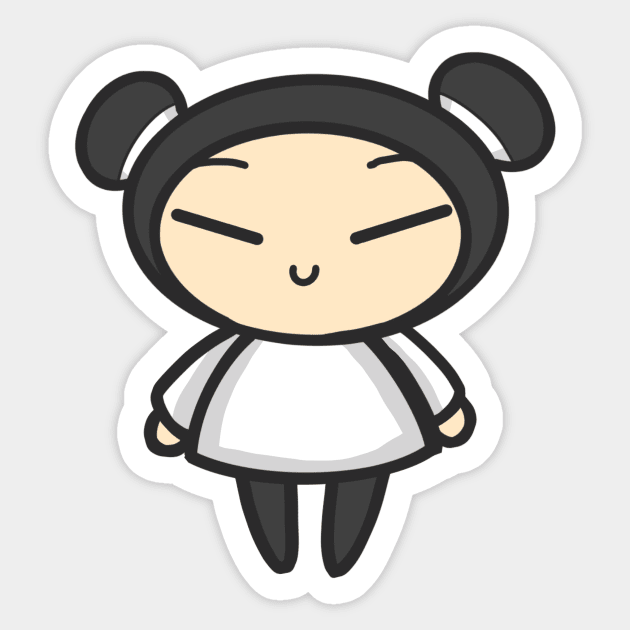 White Pucca Sticker by aishiiart